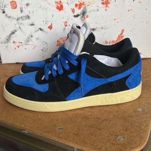 Diadora X Men Magic Basket Low Storm Black Blue - Picture 3 of 10